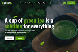 build 7 figure matcha website green tea coffee website herbal tea shopify coffee
