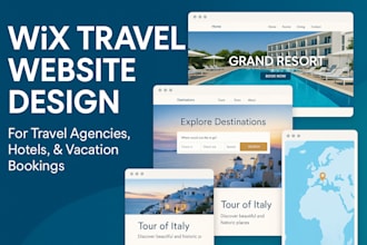 design wix reisebüro website, buchung, hotel, urlaub website, tour website