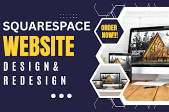 design custom squarespace business website, redesign squarespace, develop square