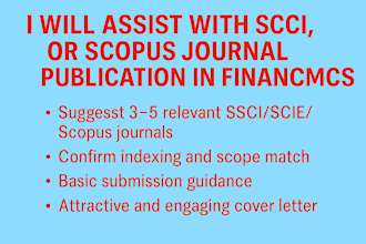 get published in ssci, scie , scopus journals finance research support