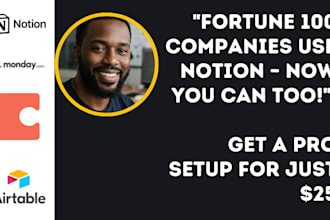 setup any productivity tool or CRM for business notion expert, monday, codacrm
