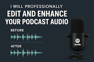 professionally edit and enhance your podcast audio