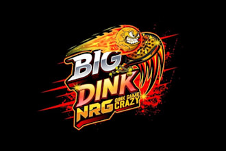 design big dink street ball pickle ball logo