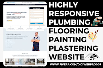 design plumbing flooring painting plastering leads capture landing page website