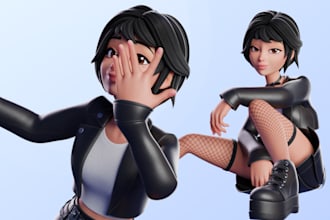 do 3d stylized cartoon character 3d mascot design 3d pixer for game animation