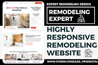 design home bathroom kitchen remodeling leads landing page remodeling website