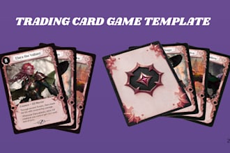 custom trading card game design tabletop tcg card template ccg rpg game mtg deck