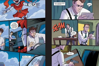 draw commercial furry comic art, erotic comic, comic page, furry page