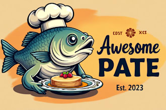 do awesome tilapia, pate, animal mascot logo