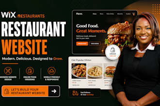 design a modern wis restaurants website, wix online food ordering website design