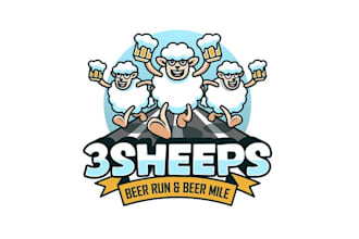 design beer mile include sheep logo