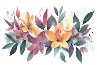 create a botanical watercolor illustration
