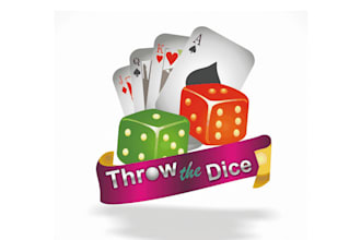design colorful corporate game logo for throw the dice