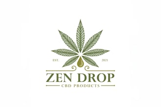 do modern cannabis, marijuana, hemp, weed, cbd logo design