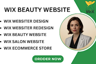build wix salon website, do wix beauty site, and redesign wix ecommerce store