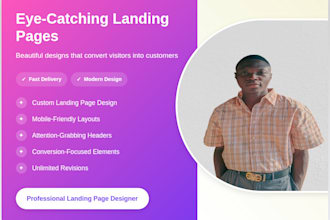 design a professional, conversion focused landing page