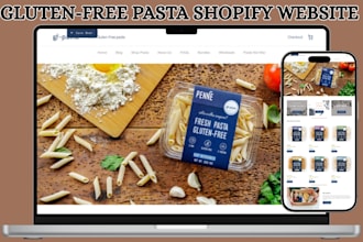 design gluten free pasta website vegan kids gluten free spaghetti shopify store