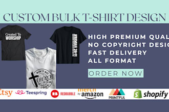 create do bulk custom design minimalist typography t shirt design