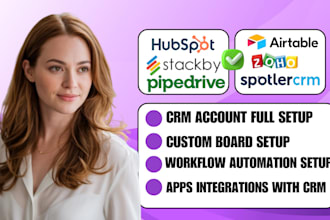 setup airtable crm spotler crm hubspot crm pipedrive zoho crm data migration