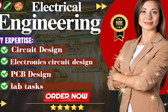 do lab tasks electrical circuit design simulation microcontroller coding and pcb