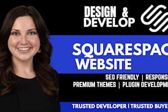 design a modern, seo friendly squarespace website,  for blog, business, or store