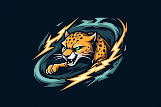 design outstanding cheetah head mascot logo for you in 12 hours