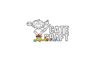 design unique cat craft logo