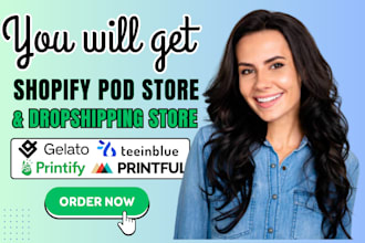 do shopify print on demand dropshipping printful printify shopify store design