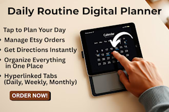 create 2025 hyperlinked digital planner with apple calendar, esty, google maps