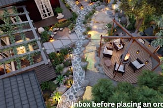 landscape design for your front garden, backyard, pool and patio