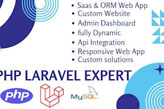 develop ecommerce, custom website with PHP laravel expertise
