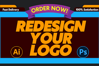 fix, edit,modify,alter,revamp,redesign your current logo