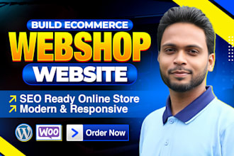 build SEO ecommerce webshop website using woocommerce online store