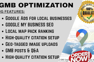 google my business optimization local business map seo citation setup ads