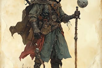 paint concept art of fantasy and dnd characters