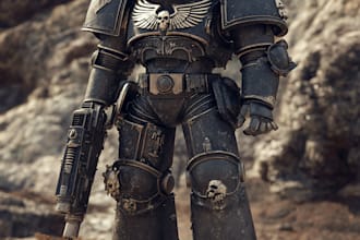 do custom warhammer space marine portrait