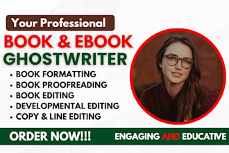 ebook writer self help book editing proofread christian or romance ghostwriter