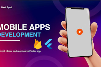 develop a minimal and clean flutter mobile app with firebase
