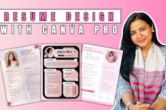 design modern resume and CV using canva