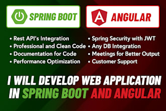 build your application with spring boot and angular