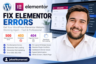 fix elementor errors, elementor not loading, not updating, error 500, 403, 404