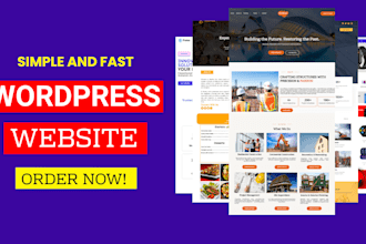 build a simple, fast and professional wordpress website
