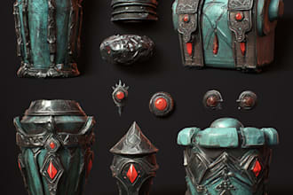 create 2d game assets, props, objects, level maps, icons