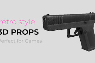 create retro low poly 3d models for your game
