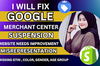 permanently fix google merchant center suspension misrepresentation shopping ads