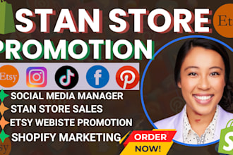 stan store promotion digital product etsy pod setup shopify marketing beacon ai