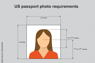 id photo retouch  passport, visa, resume in 24h