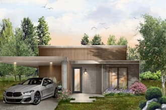 draw exterior and architectural render sketch