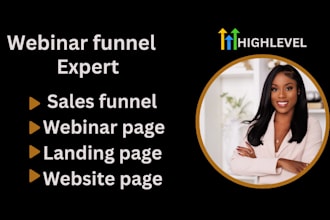build webinar page, clickfunnels, sales funnel gohighlevel