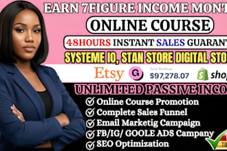 do udemy online course promotion, kajabi, thinkific online course sales funnel